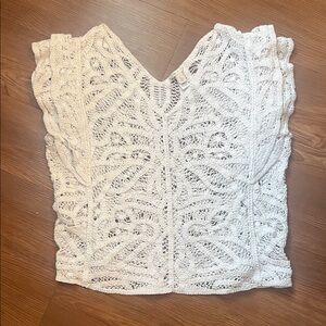 Cato White Crochet Lace V-Neck Camisole